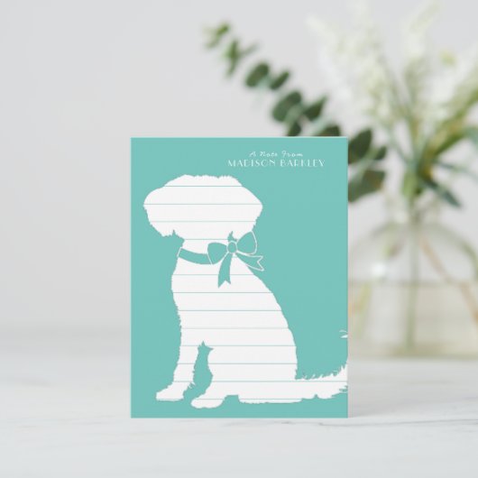 Schnole Dog Puppy Bedankkaart (Staand voorkant)