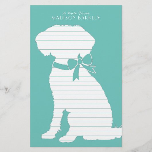 Schnole Dog Puppy Briefpapier (Voorkant)