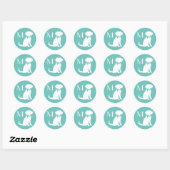 Schnole Dog Puppy Ronde Sticker (Vel)