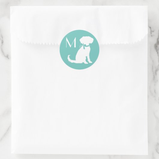 Schnole Dog Puppy Ronde Sticker (Tas)