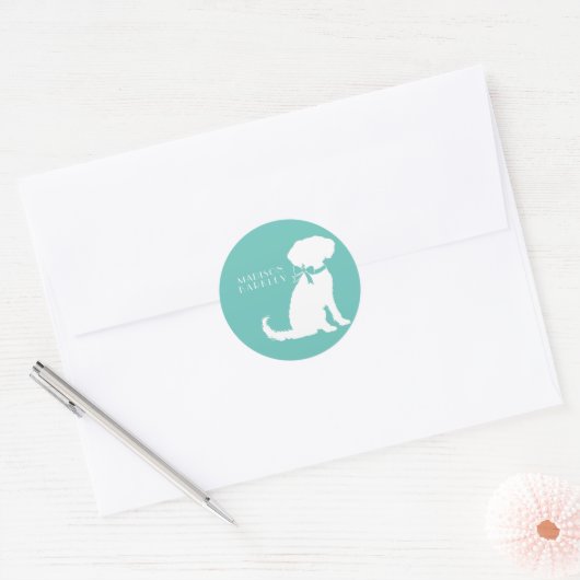 Schnole Dog Puppy Ronde Sticker (Envelop)