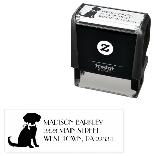 Schnole Dog Puppy Zelfinktende Stempel (In situ)