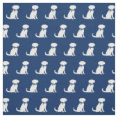 Schnole Dog Silhouette Pet Navy Blue Stof (Swatch)