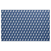 Schnole Dog Silhouette Pet Navy Blue Stof (Fat Quarter)