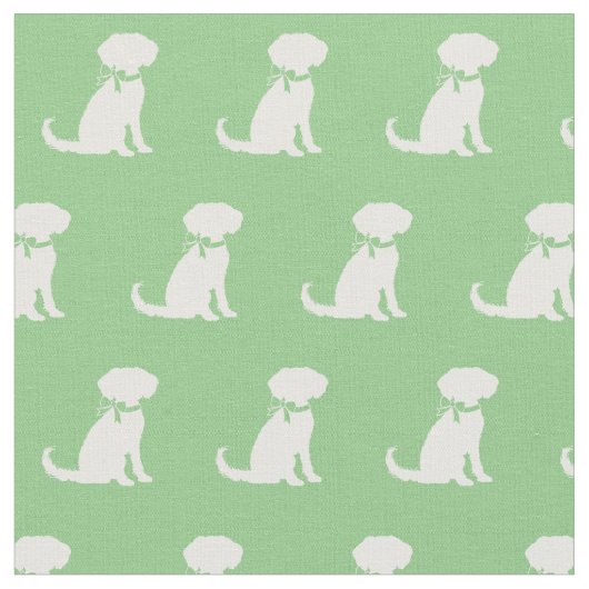 Schnole Dog Silhouette Pet Sage Green Stof (Close Up)