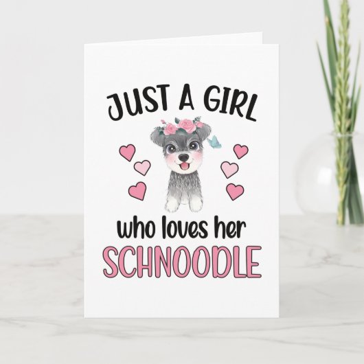 Schnole Girl Hondenliefhebber Dog Eigenaar Schnole Kaart (Voorkant)
