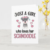 Schnole Girl Hondenliefhebber Dog Eigenaar Schnole Kaart (Gele Bloem)