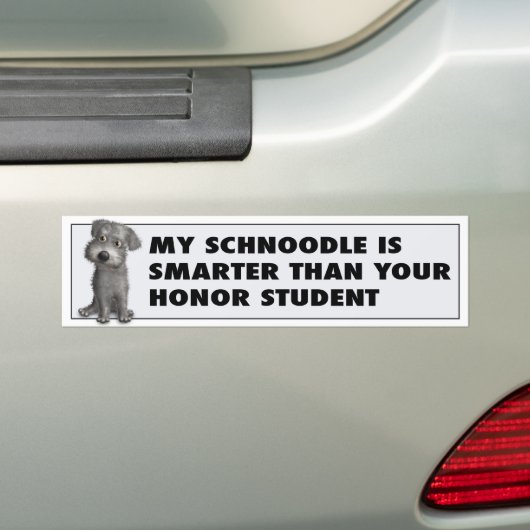 Schnole (Grijs) Honor Bumpersticker (Op auto)