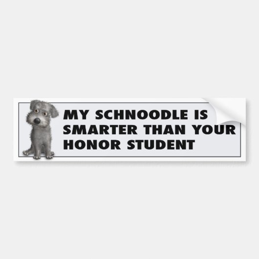 Schnole (Grijs) Honor Bumpersticker (Voorkant)