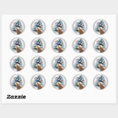 Schnole kerstcadeaus ronde sticker (Vel)