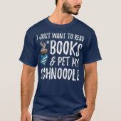 Schnoodle Avid Boek Lezer Grappige Hond Mam Gift T-shirt (Voorkant)