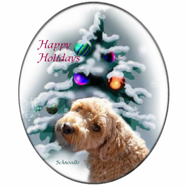 Schnoodle Christmas Gifts Ornament Fotobeeldje Ornament (Voorkant)