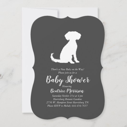 Schnoodle Dog Baby shower Neutraal Kaart (Voorkant)