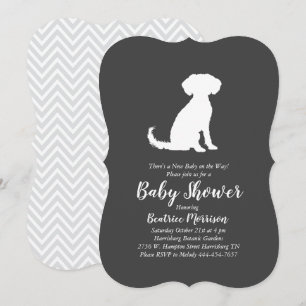 Schnoodle Dog Baby shower Neutraal Kaart