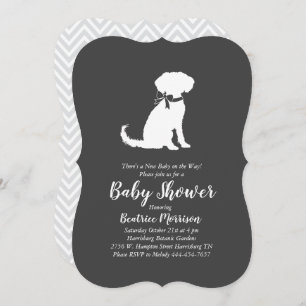 Schnoodle Dog Baby shower Neutraal Kaart