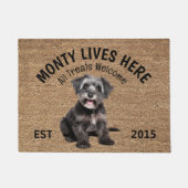 Schnoodle gepersonaliseerde Hondenliefhebbers deur Deurmat (Voorkant)
