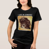 Schnoodle Hond Dames Tri-Blend Shirt (Voorkant)