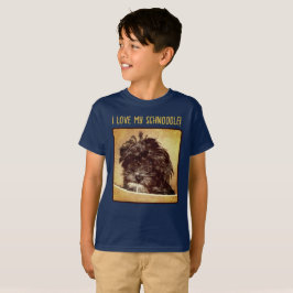 Schnoodle Hond Jongens Navy T-Shirt