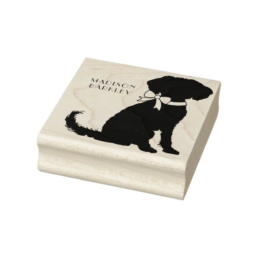 Schnoodle Hond Puppy Rubberstempel (Stempel)