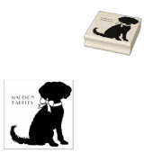 Schnoodle Hond Puppy Rubberstempel (Gestempeld)