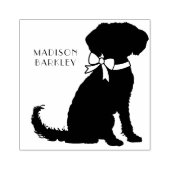 Schnoodle Hond Puppy Rubberstempel (Afrduk)