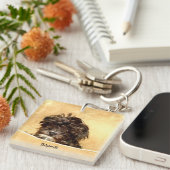 Schnoodle Hond Sleutelhanger (Voorkant Rechts)