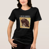 Schnoodle hond Tri-Blend shirt (Voorkant)