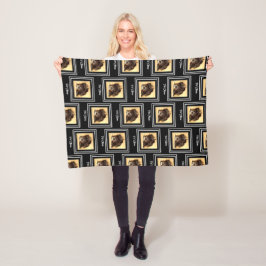Schnoodle Hond Zwart Fleece Deken