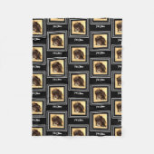 Schnoodle Hond Zwart Fleece Deken (Voorkant)