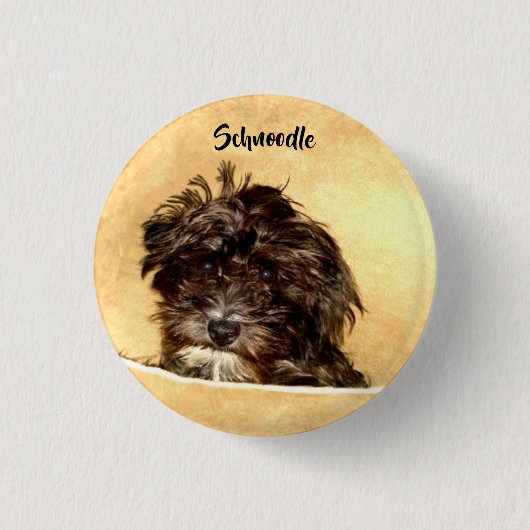 Schnoodle-hondenknop Ronde Button 3,2 Cm (Voorkant)