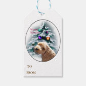 Schnoodle kerst cadeaulabel (Voorkant)