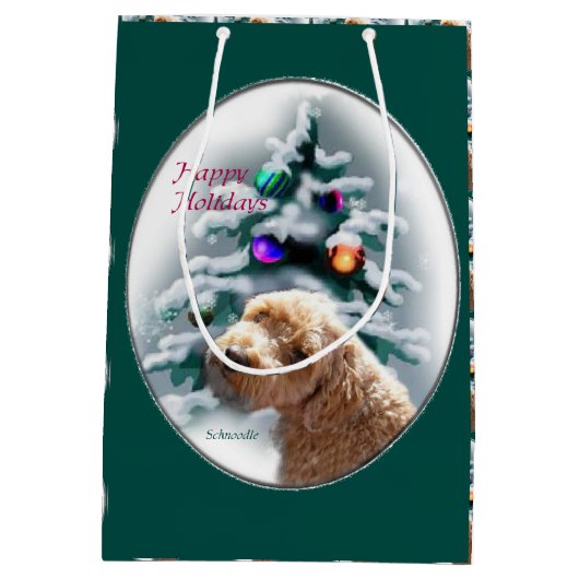 Schnoodle kerst medium cadeauzakje (Achterkant)