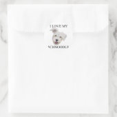 SCHNOODLE liefde! Ronde Sticker (Tas)