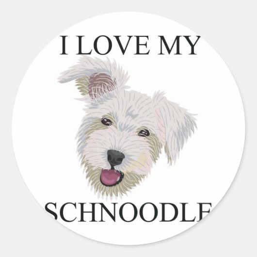 SCHNOODLE liefde! Ronde Sticker (Voorkant)