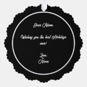 Schnoodle Papier Ornament Kaart (Achterkant)