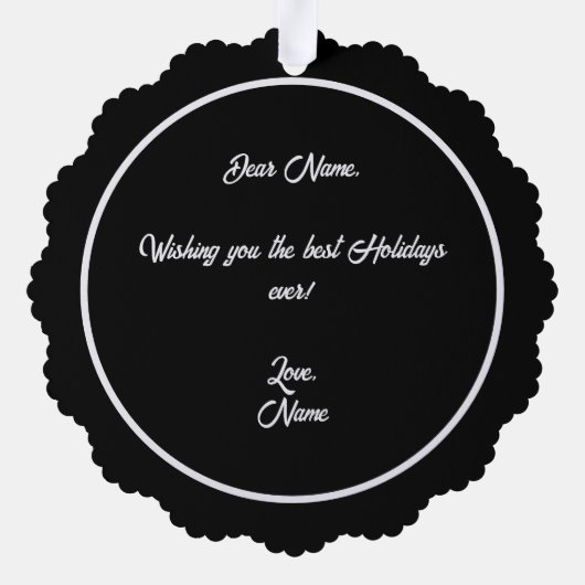 Schnoodle Papier Ornament Kaart (Achterkant)