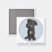Schnoodle (zwart) Granddog Magneet (Voorkant / Achterkant)