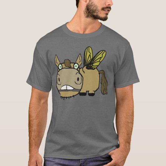 Schnozzle Horse Horsefly Cartoon T-shirt (Voorkant)