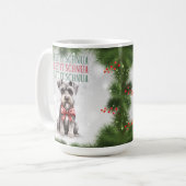 Schnuazer Funny Dog Pun Christmas Coffee Mok (Voorkant links)