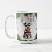 Schnuazer Funny Dog Pun Christmas Coffee Mok (Links)