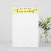 Schoeglade Kute Stationery Design Yellow Briefpapier (Staand voorkant)