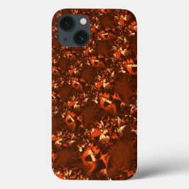 Schoeisbruinkoraal, voorzien van een reliëf Case-Mate iPhone case