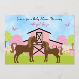 schoeisel met Barn Horse Baby Shower-uitvindingen Kaart