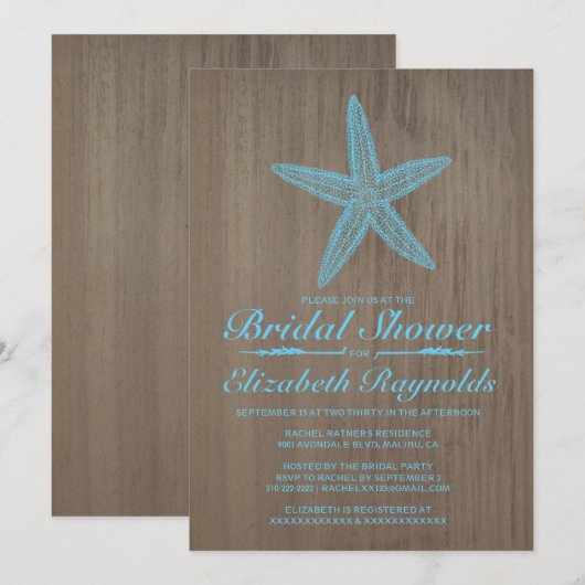 schoeisel met bridale douche kaart (Voorkant / Achterkant)