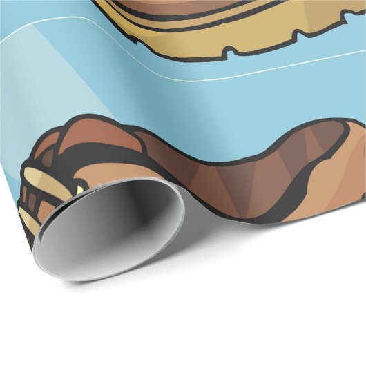 Schoeisel met bruin schoeisel cadeaupapier (Rol Hoek)