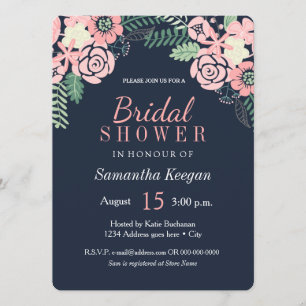 schoeisel voor de marine en roze bridal kaart