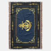 Schoel/ankerjager — blauw/goud deken (Voorkant Verticaal)