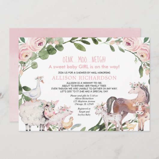 Schoel per post Boerderij Schuurdieren Kaart (Voorkant / Achterkant)