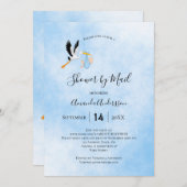 Schoel per post-ooievaar blauwe hemel kaart (Voorkant / Achterkant)