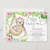 Schoel per post schattige, roze, groene baby kaart (Voorkant)